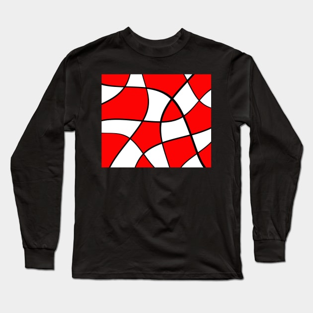 Abstract - red, black and white. Long Sleeve T-Shirt by kerens